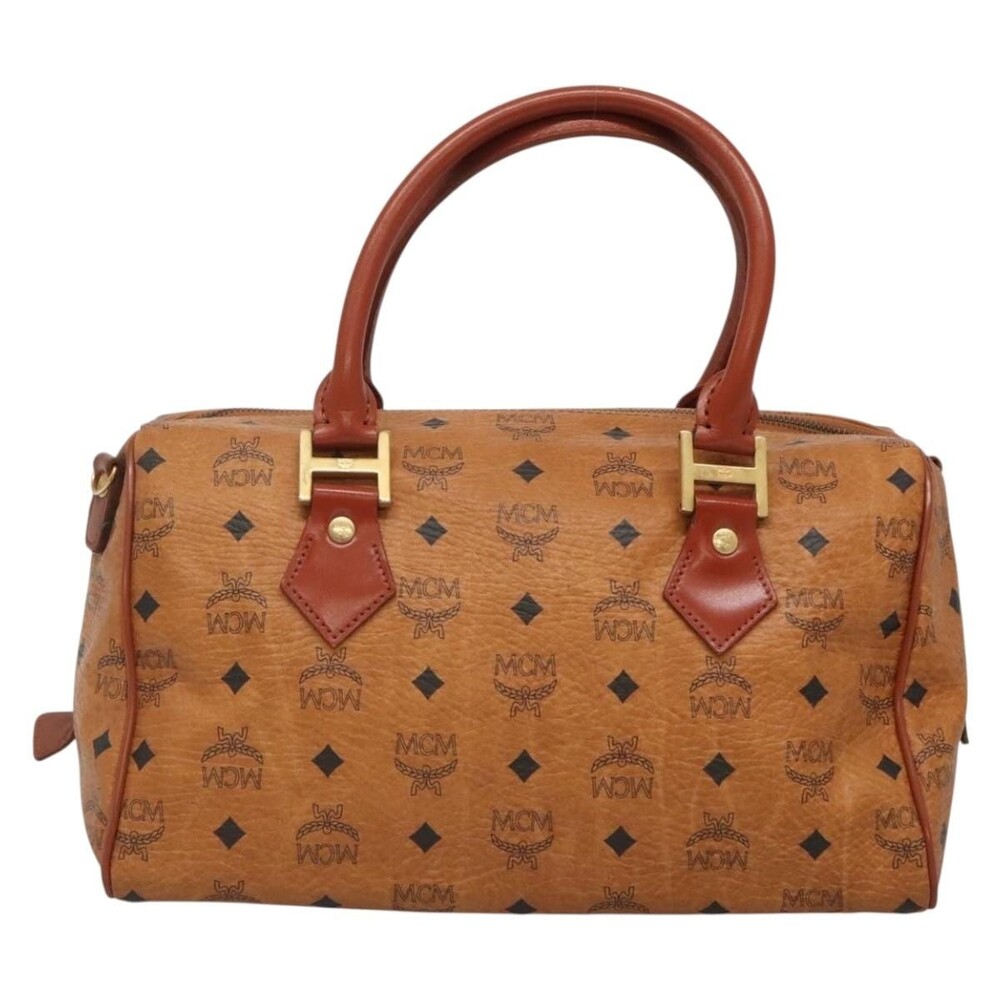 MCM Logogram Visetos Handbag Brown